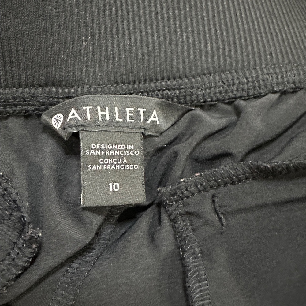 Athleta Brooklyn Mid Rise Ankle Black Pant Pull On Pants Size 10 - Picture 4 of 6